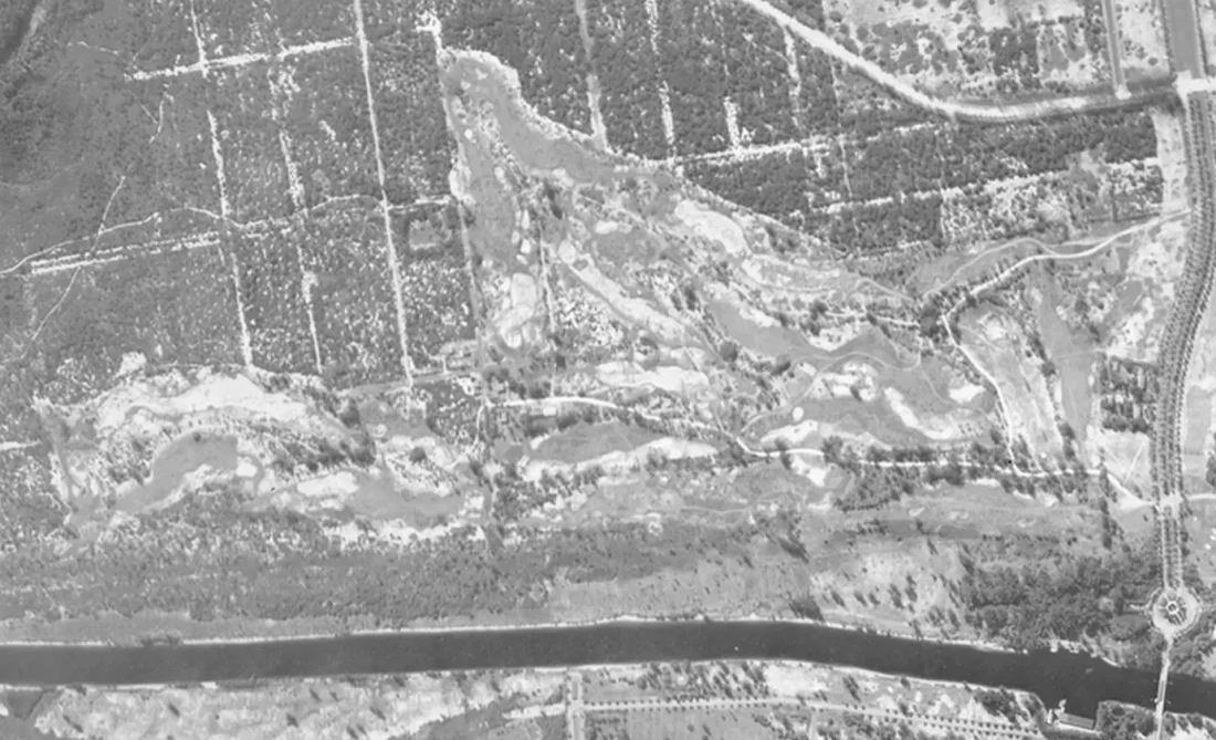 Boca Raton Resort Club - South Course aerial photograph 1947. Designed by William Flynn.