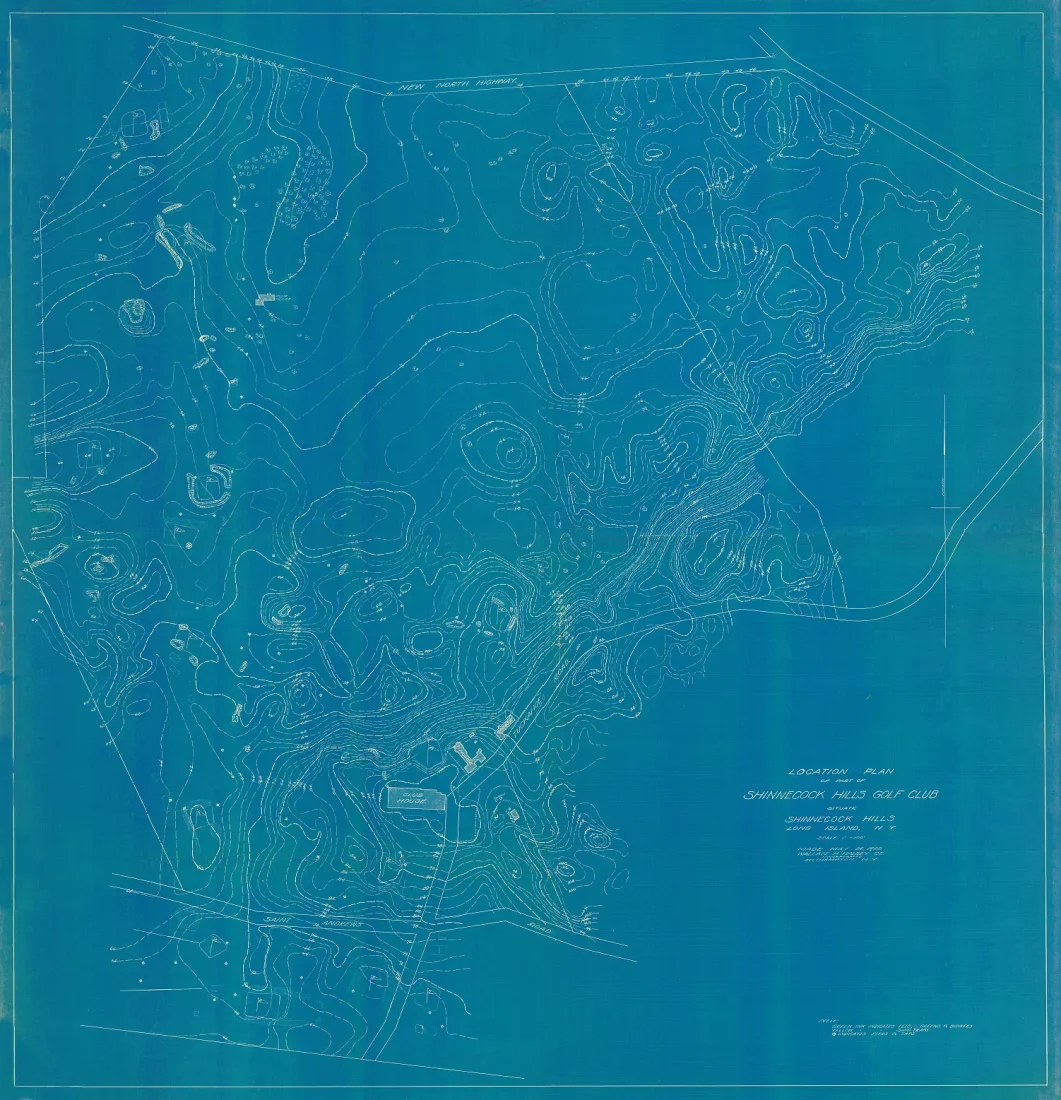 Shinnecock Hills Golf Club - Architectural drawing Macdonald