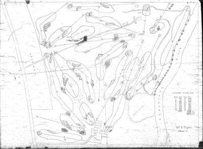 Lancaster Country Club William Flynn Routing Map 1920